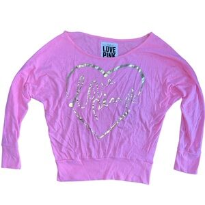 PINK Victoria's Secret Heart Graphic Top - Pink